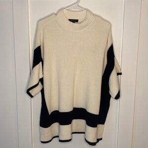 ANN TAYLOR oversized mock neck tunic sweater